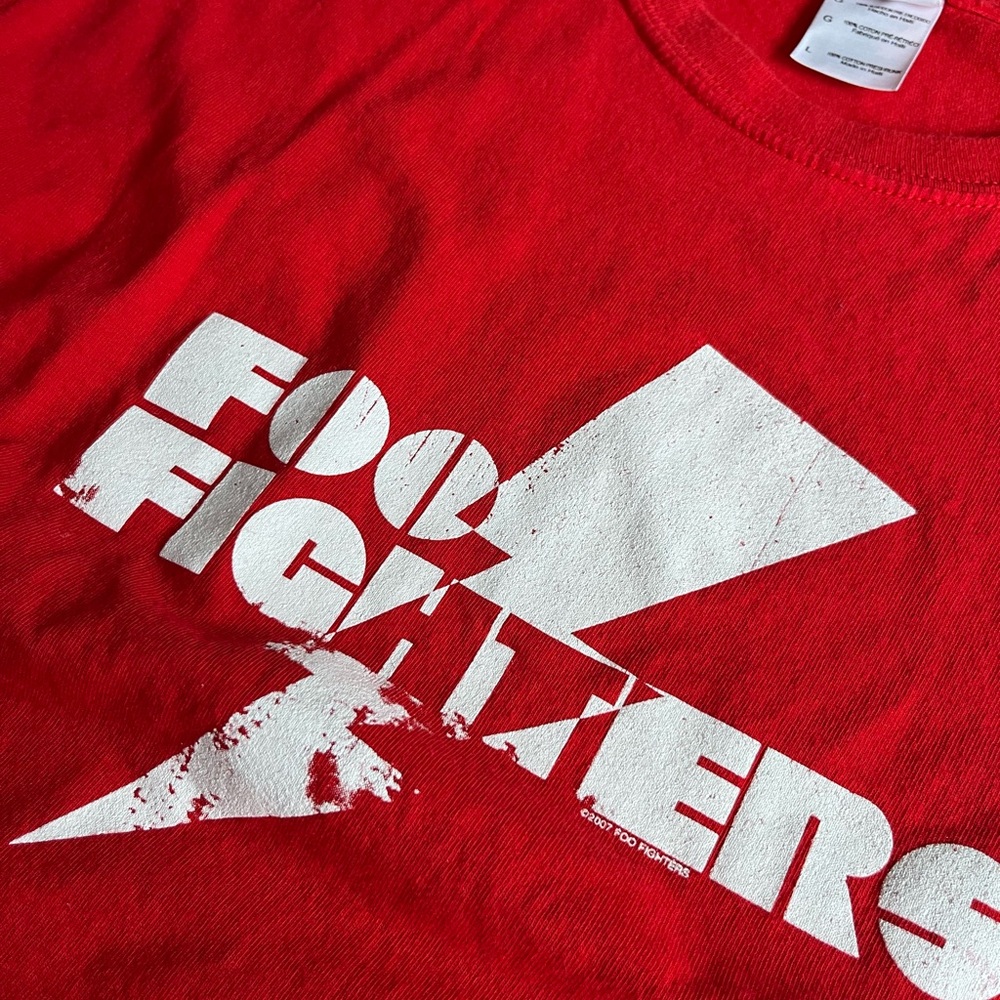 Vintage Foo Fighters 2007 Original Graphic y2k Band Shirt Gildan Tag Size L - Picture 2 of 4